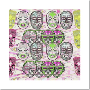 African Masks V7 Posters and Art